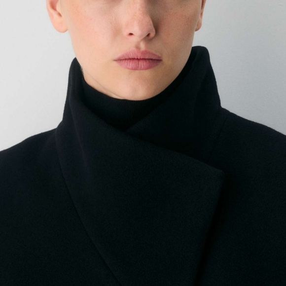 BABATON The Connor Coat Soft Wool Belted Jacket Black L Large Aritzia - Picture 6 of 16